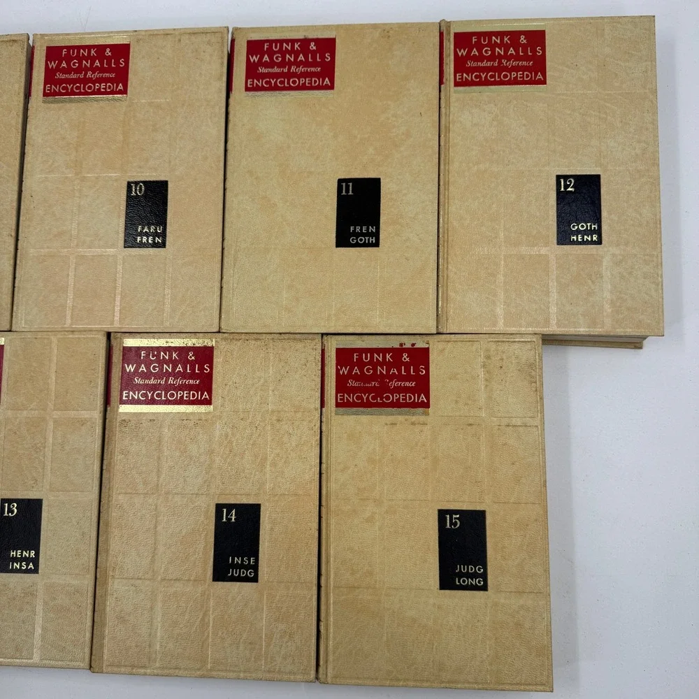Funk & Wagnalls Standard Reference Encyclopedia Volumes 1-15 Vintage 1965 Set‎